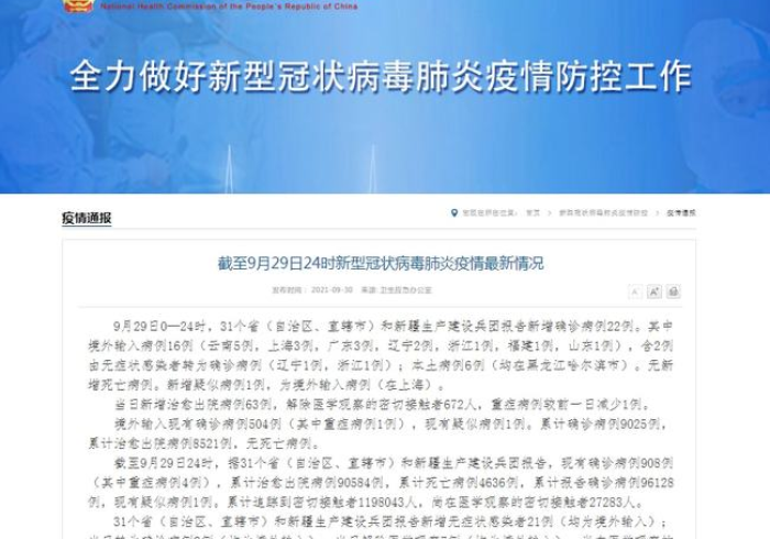 31个省新增确诊病例多少:31个省新增新冠肺炎确诊病例